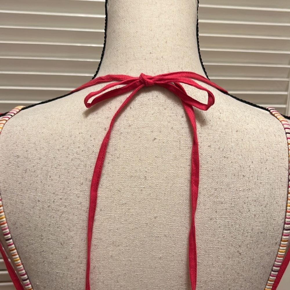 135. SFIZIO Linen Maxi Dress In Raspberry, Size Medium - Picture 12 of 17